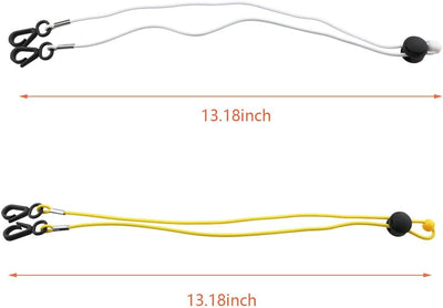 4 Correas Extensión Algodón Elástico Ajustable Blanco Amarillo