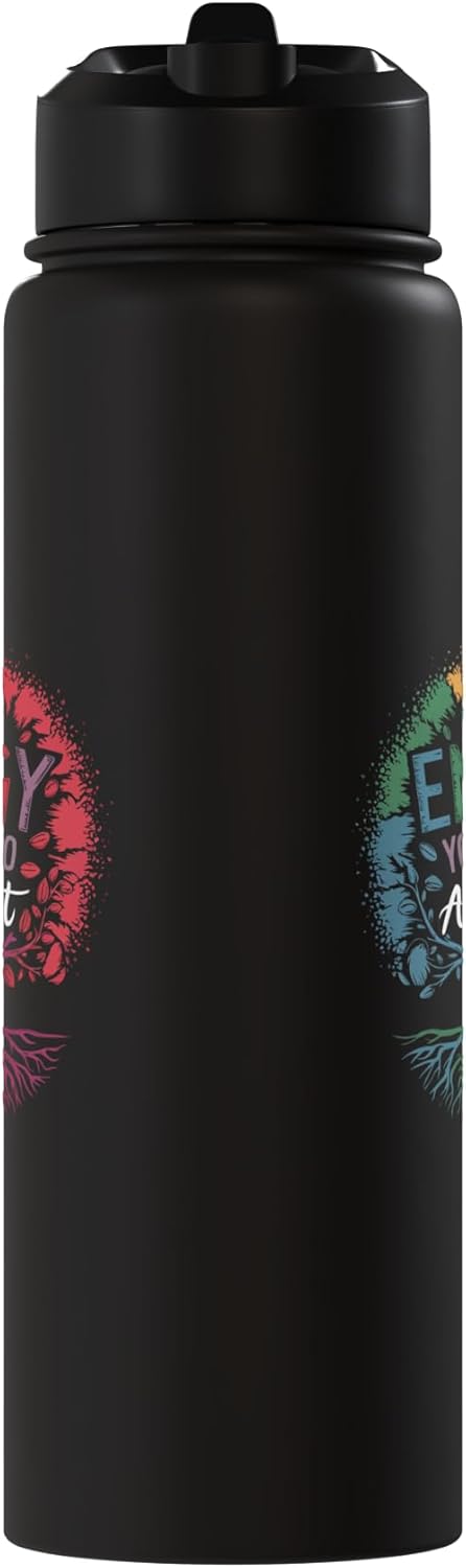 Botella de agua aislada de acero inoxidable para meditación y reiki