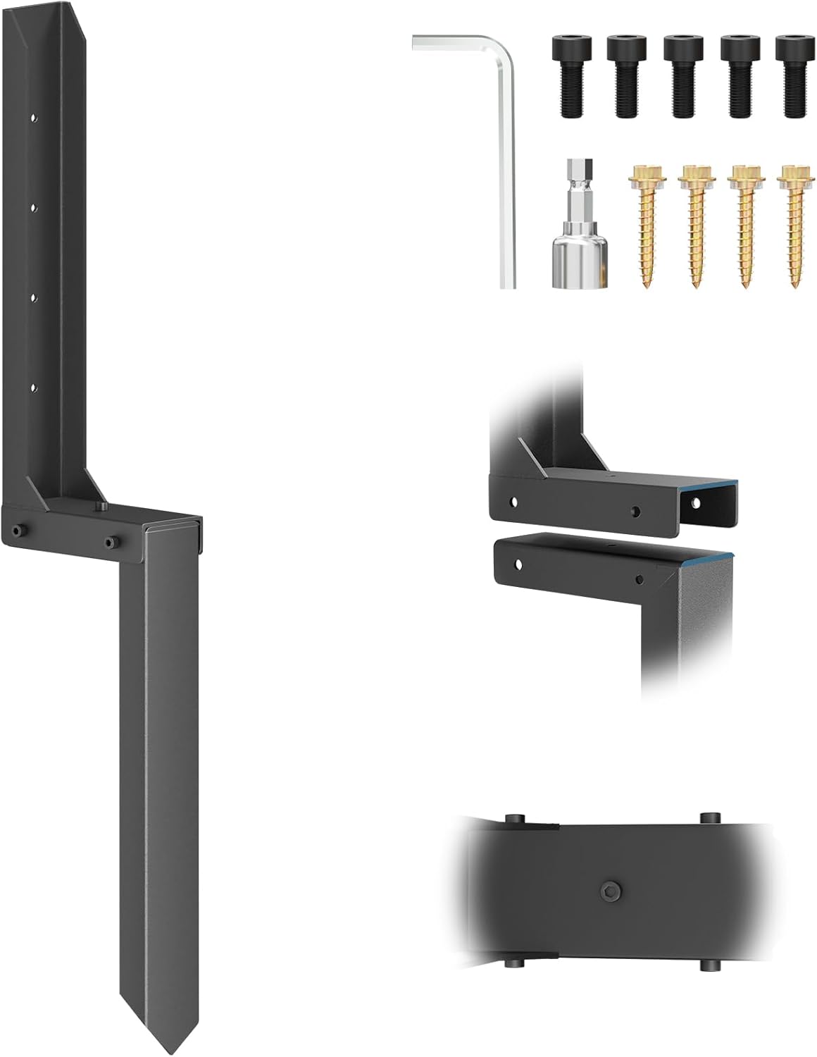Kit reparación poste valla anclaje estacas 0.315pulg madera