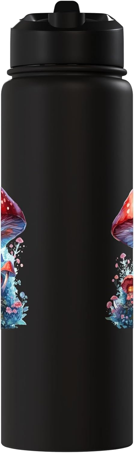 Botella de agua aislada de acero inoxidable Amanita Muscaria