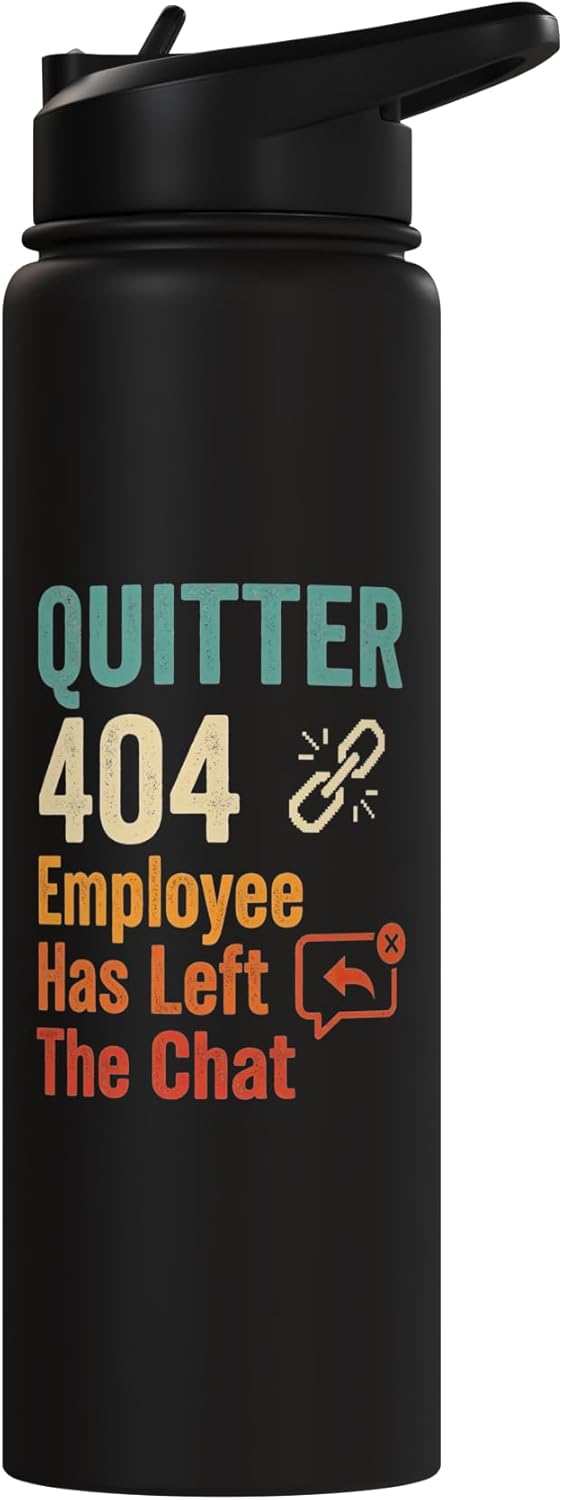 Botella de agua acero inoxidable Quitter 404 despedida