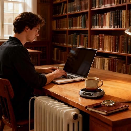 Calentador de taza de café táctil para escritorio, cocina y viajes