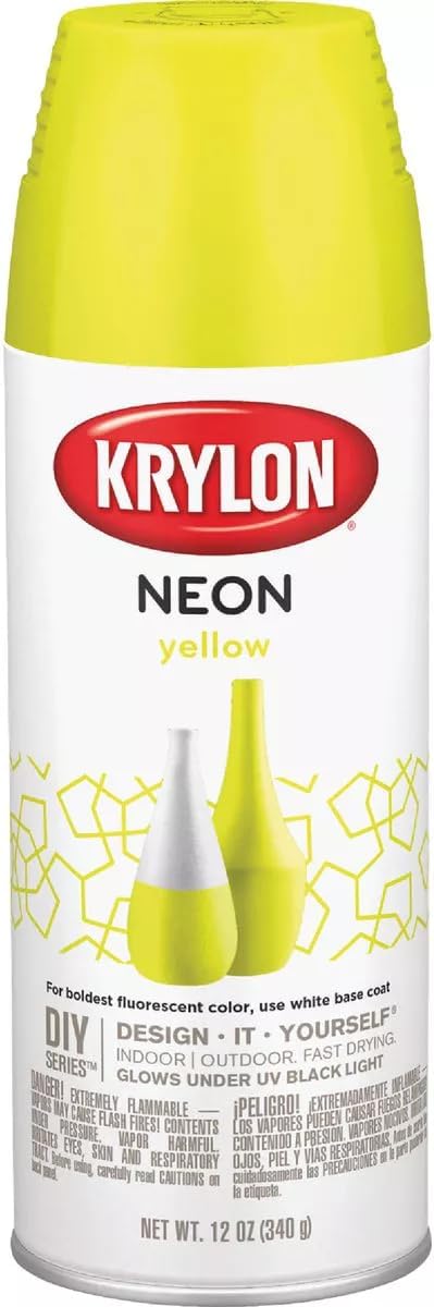 Pintura aerosol neón amarillo 12oz