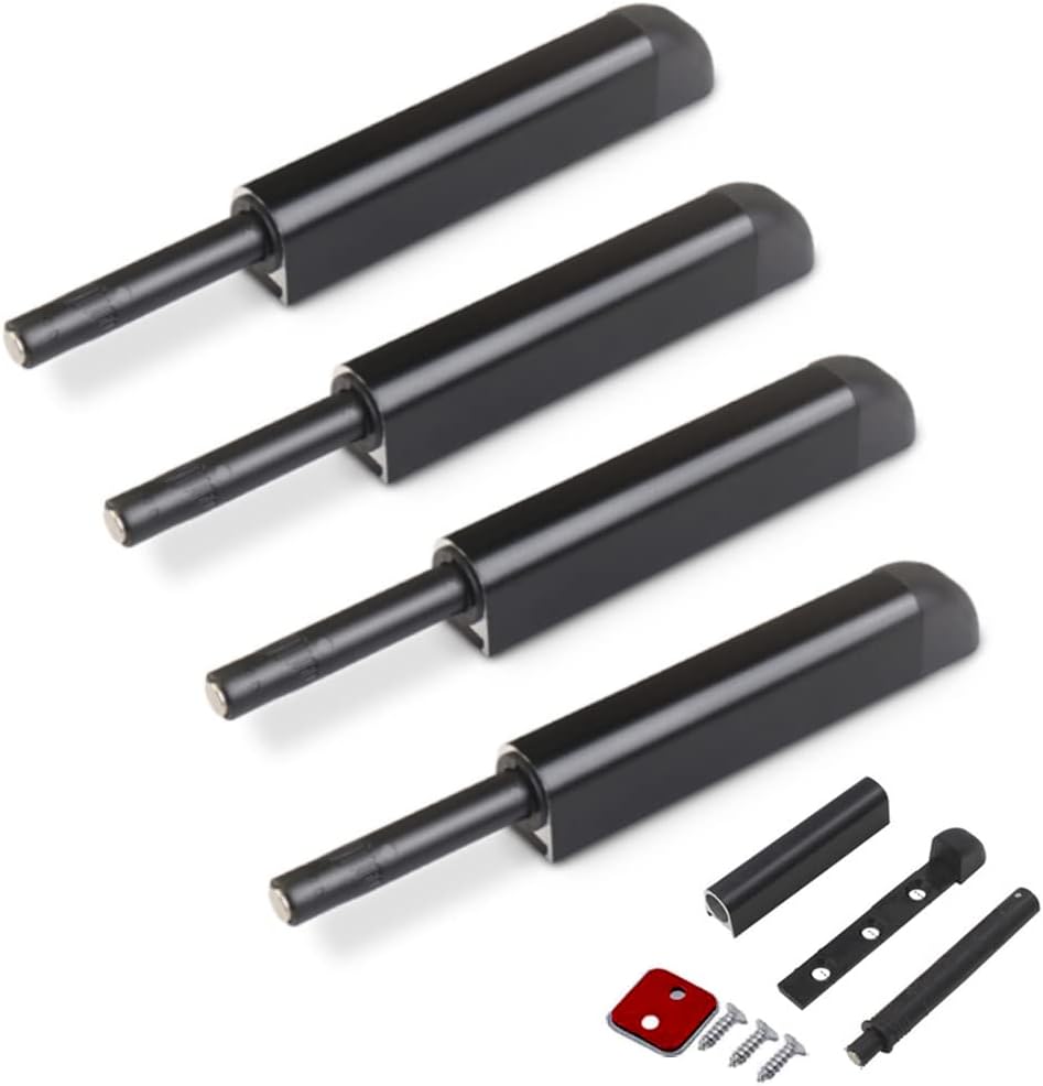 Set 4 Cierres Magnéticos para Cajón Cocina Negro