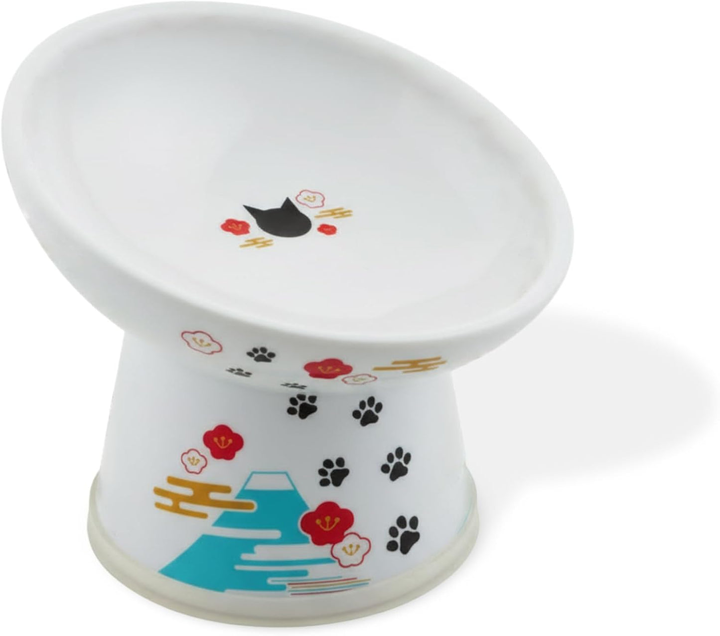 Cuenco elevado para gatos cerámica 15° ergonómico antideslizante