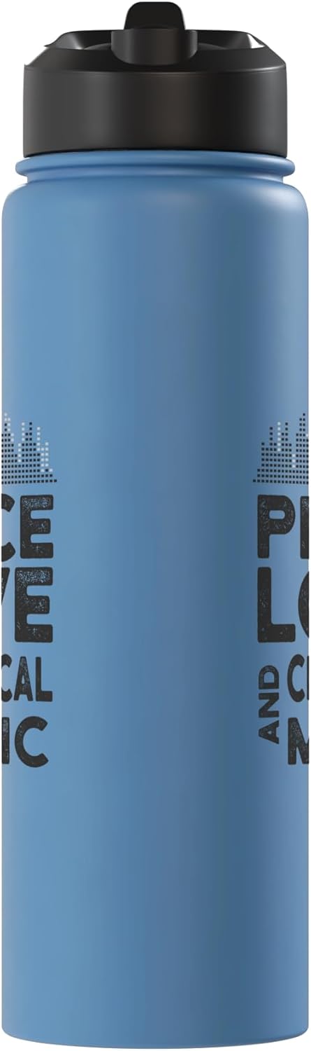Botella agua acero inox aislada para músico clásico