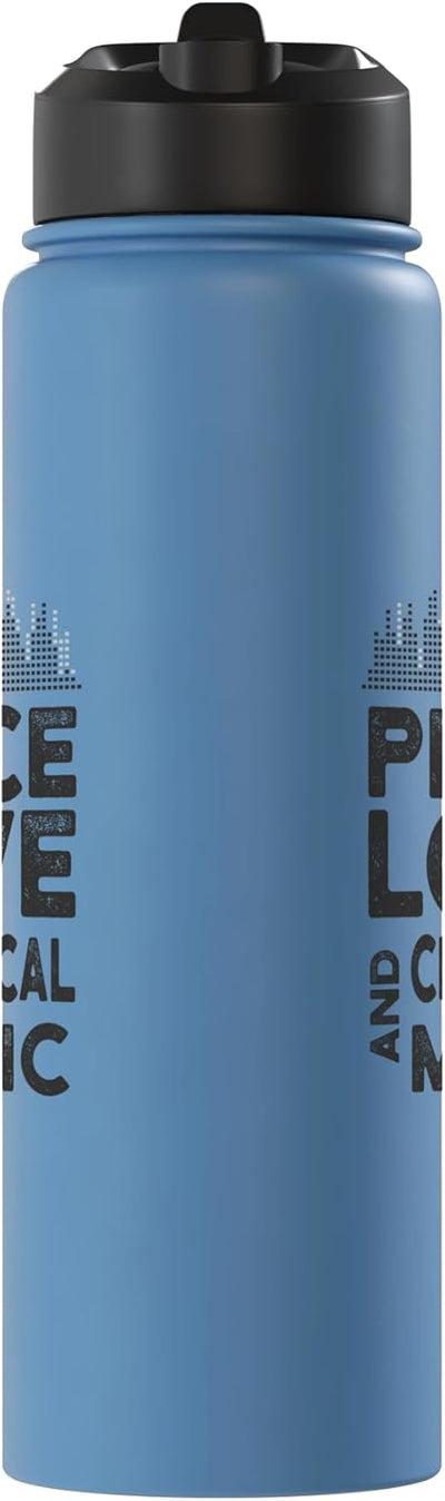Botella agua acero inox aislada para músico clásico