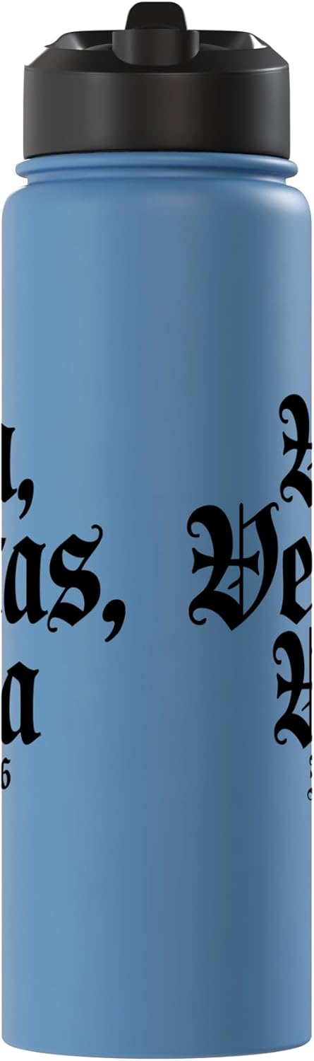 Botella agua acero inox aislada Via Veritas Vita