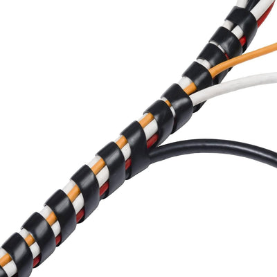 Funda cable espiral 1/2pulg x18pies organizador hogar oficina