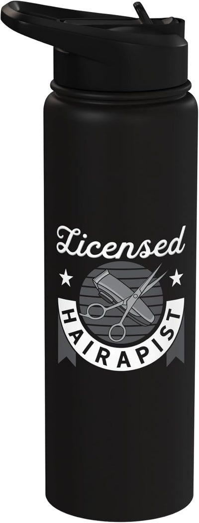 Botella de agua aislada acero inoxidable para barbería