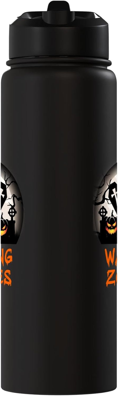 Botella de agua acero inoxidable Halloween con calaveras y zombis