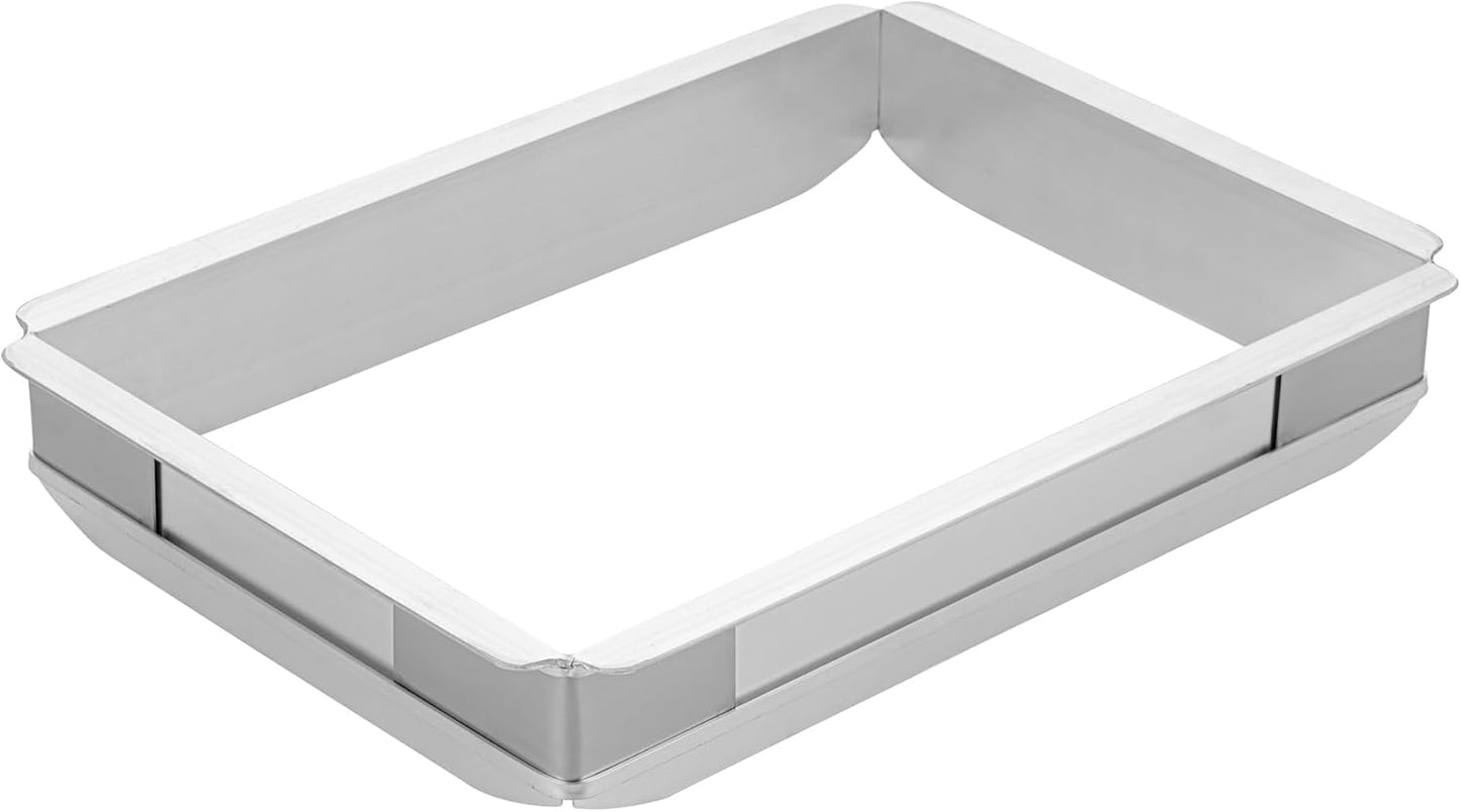 Extensor para bandeja horno aluminio 12x8x2 pulg rectángular acero