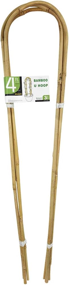 Aros bambú en U 4ft enrejado jardín soporte plantas set 3
