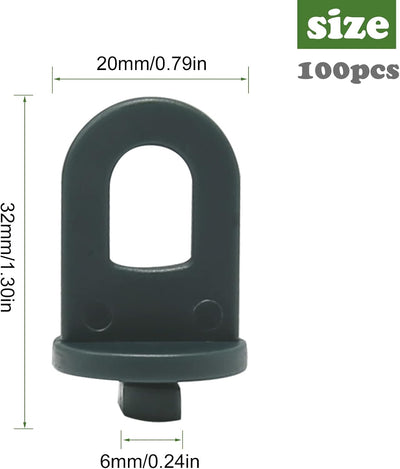 50 Ganchos Invernadero para Plantas y Clips