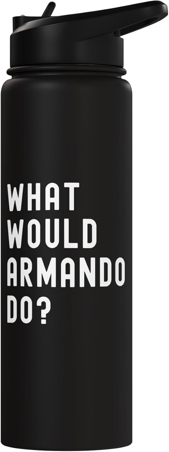 Bottella de agua aislada acero inoxidable What Would Armando Do