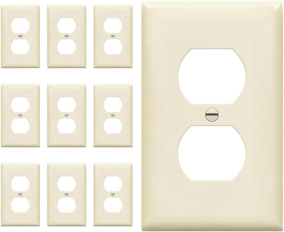 Placas pared almendradas 4x7 pulg set 10 con tornillos
