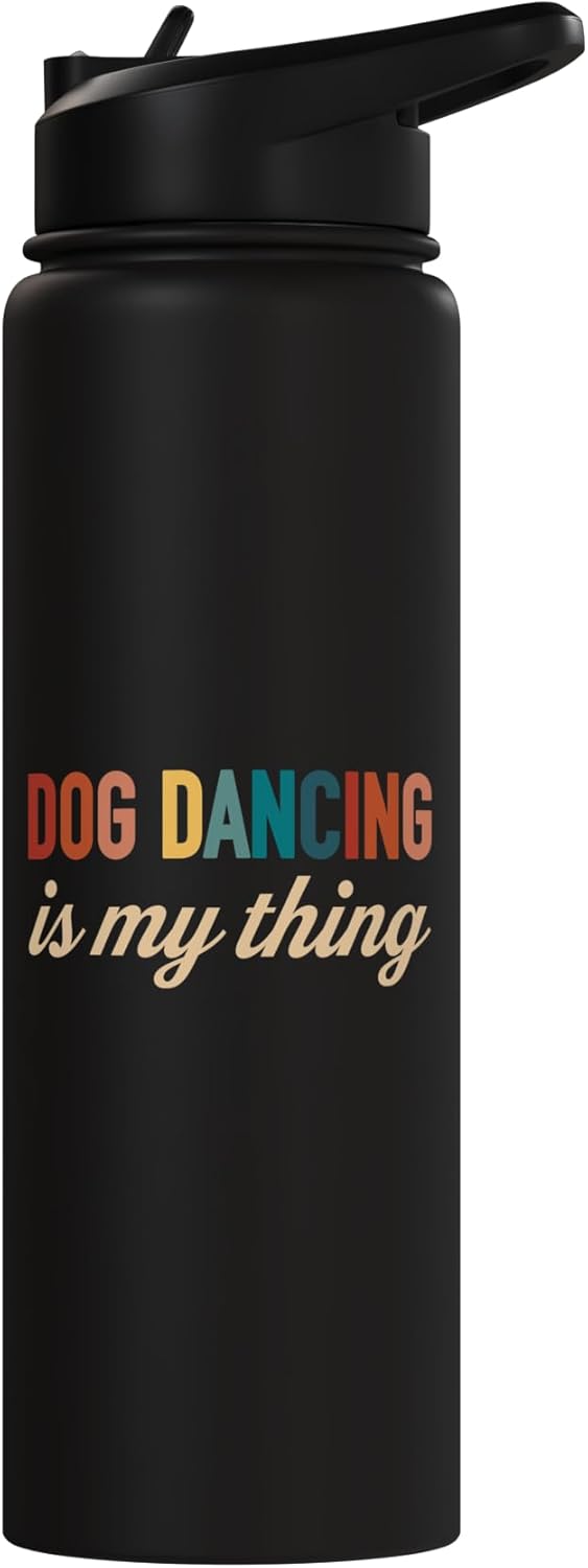 Botella agua acero inox aislada para dueño de perro