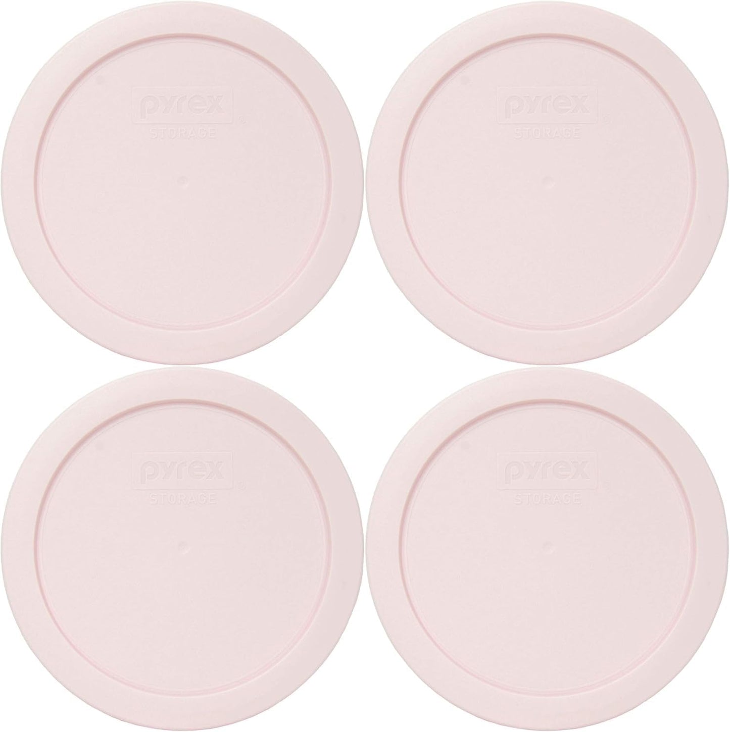 Tazón de vidrio Pyrex con tapa rosa claro paquete de 4