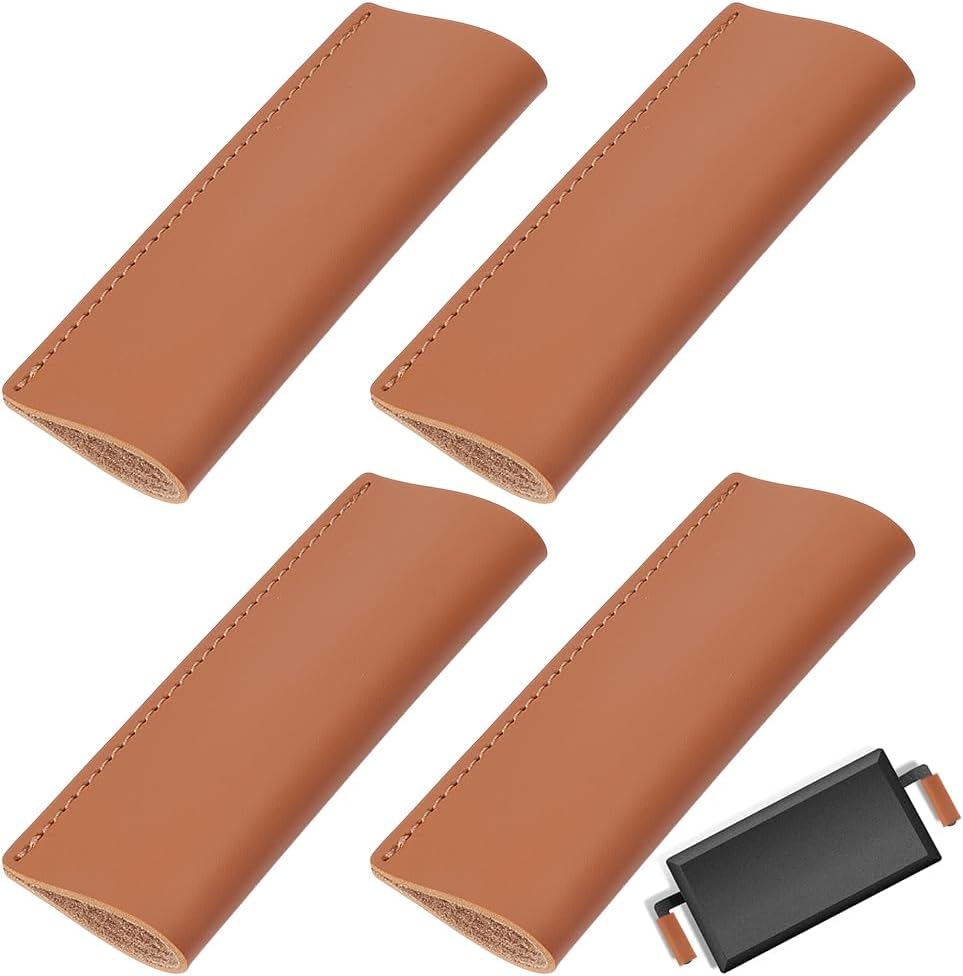 4 Fundas Mango Cuero para Sartén Hierro Fundido