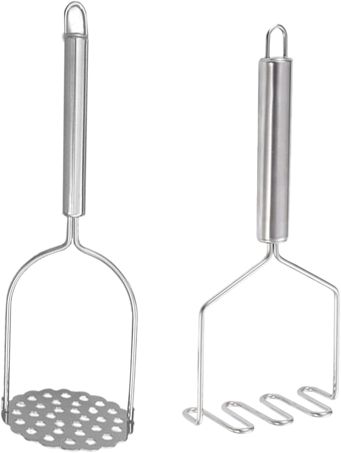 2 machacadores de patatas de acero inoxidable antideslizante para cocina