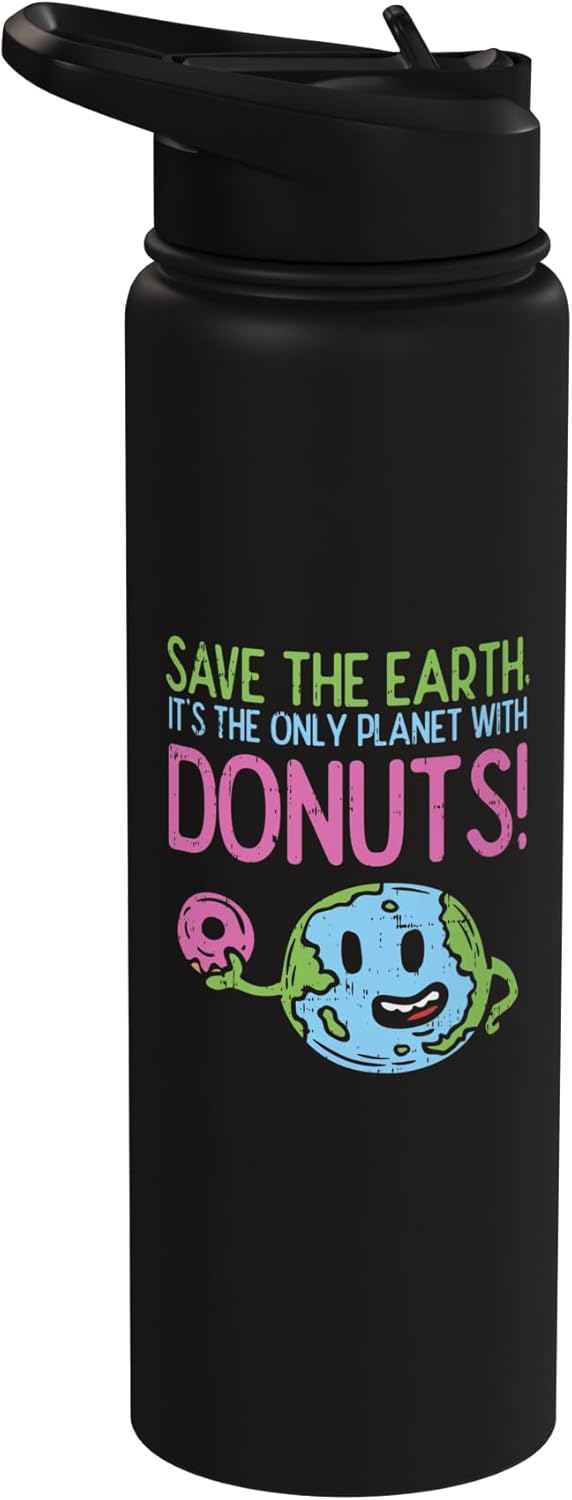 Botella de agua aislada de acero inoxidable con diseño Save The Earth