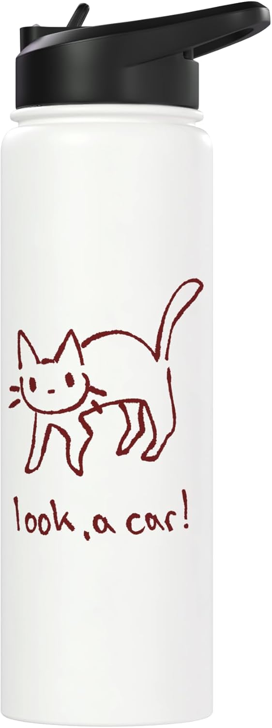 Vaso térmico acero inox con diseño gato meme