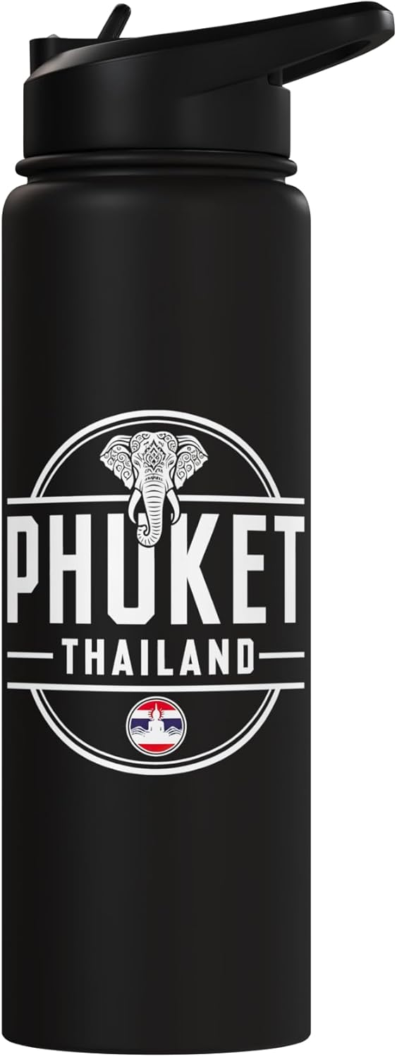 Botella de agua aislada de acero inoxidable Phuket Tropical