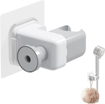 Soporte ducha ajustable sin taladro pared blanco