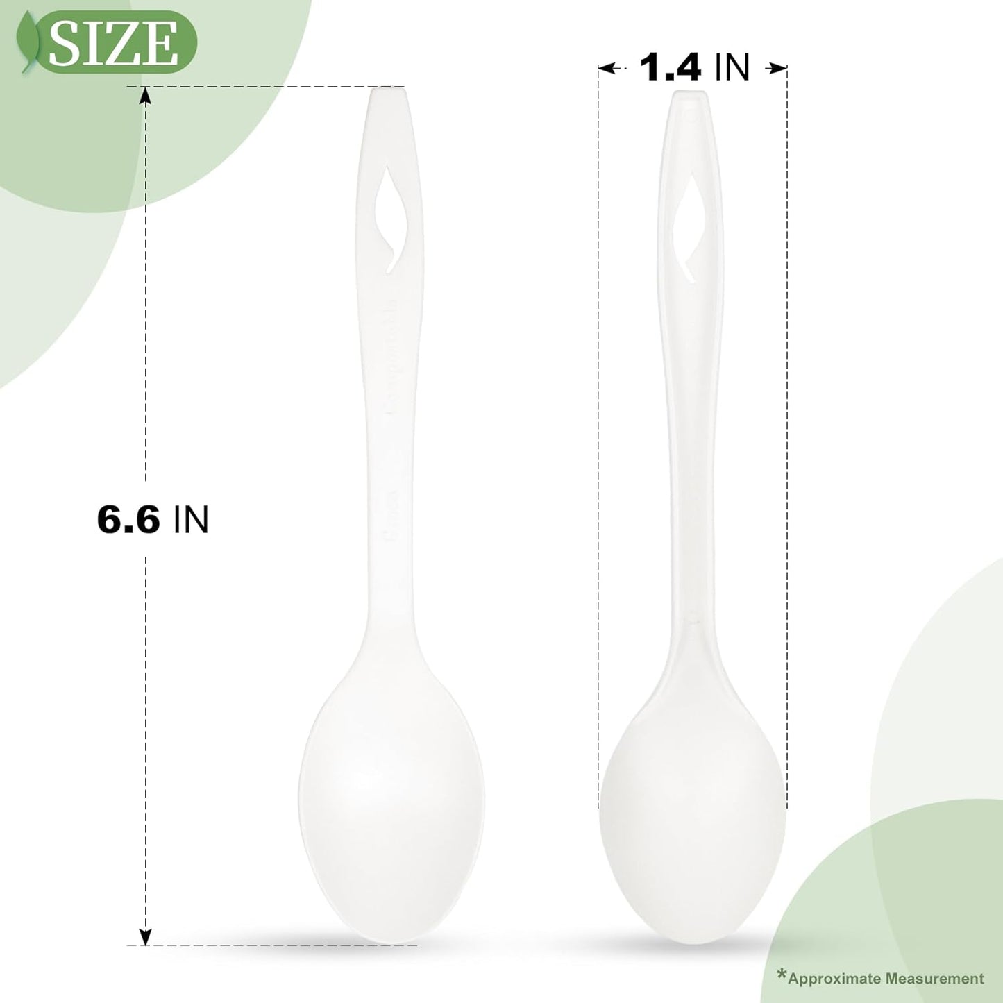 Cuchara PLA beige 6.71pulg multiuso sin gluten