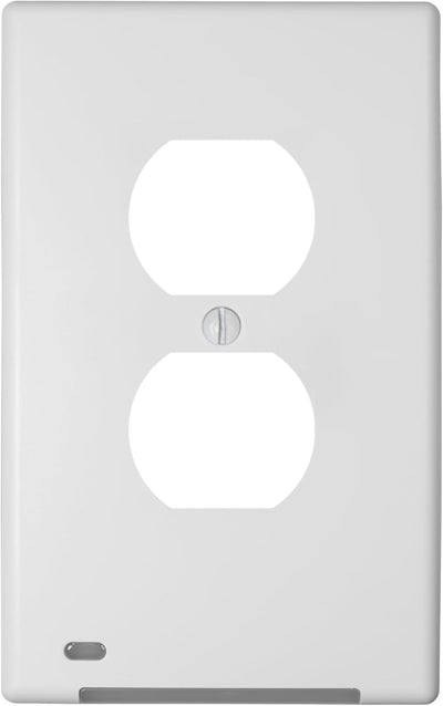 Placa pared con luz nocturna duplex estándar blanco