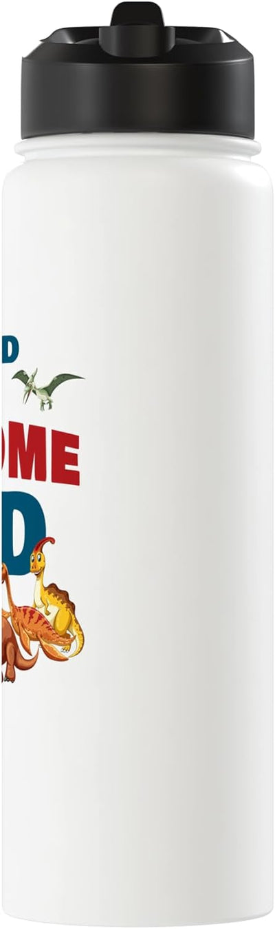 Botella agua acero inox aislada dinosaurio para niños
