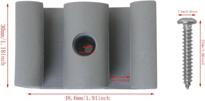 Set 4 Pzas Borrador Baño 10mm Gris Resistente