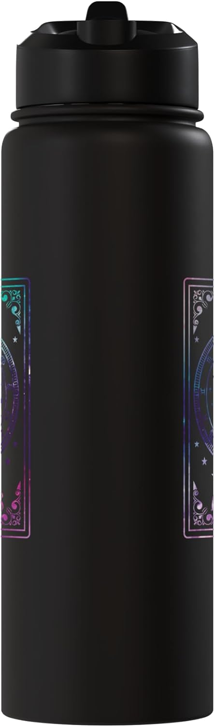 Botella agua acero inox aislada signo zodíaco Aquarius