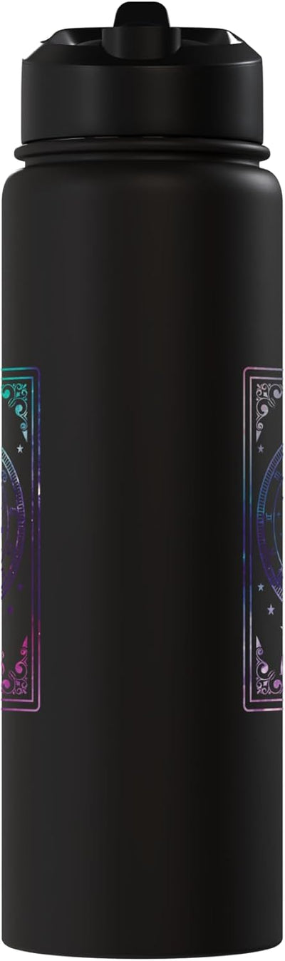 Botella agua acero inox aislada signo zodíaco Aquarius
