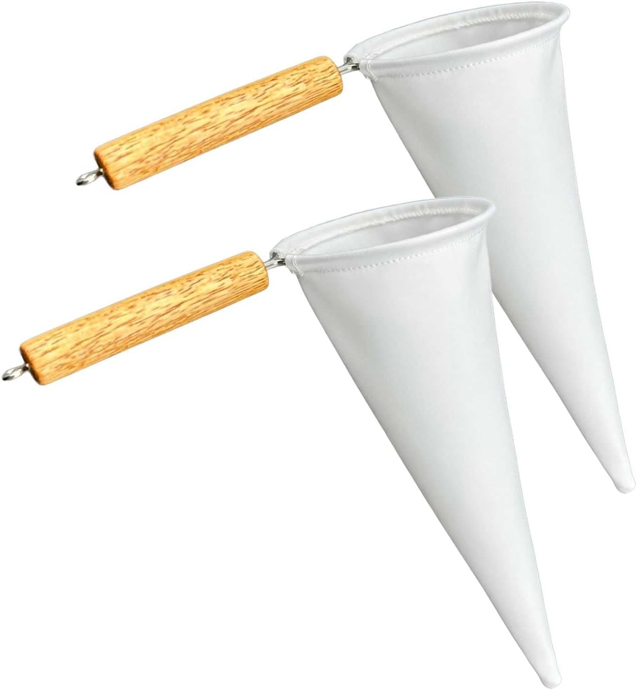 2 Pzas Filtro Cafés Reutilizable con Mango Madera 8.27pulg