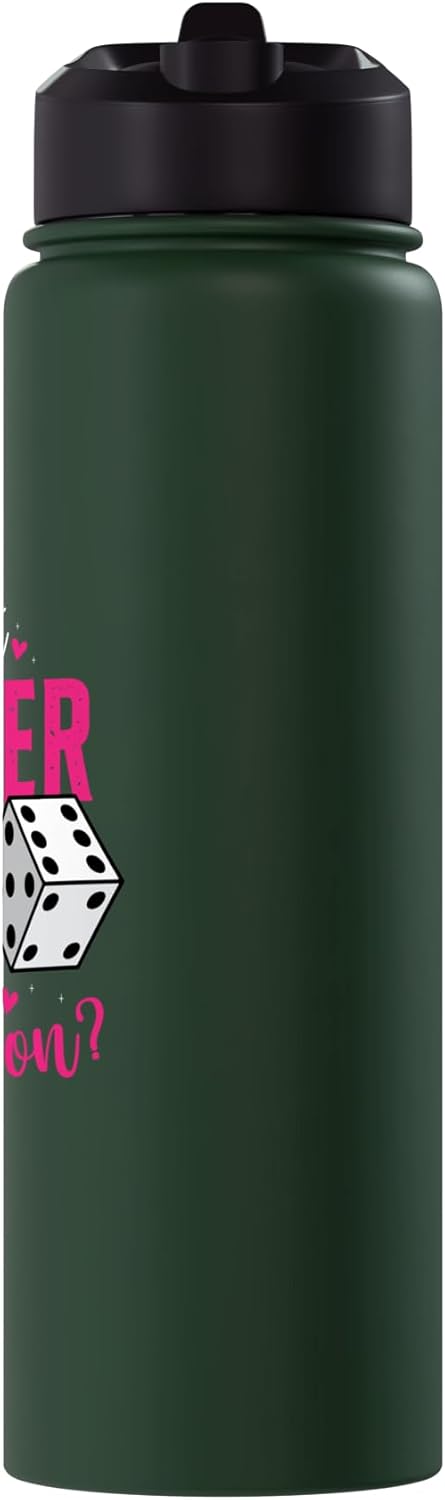 Botella de agua acero inoxidable con dados para juego de bunco