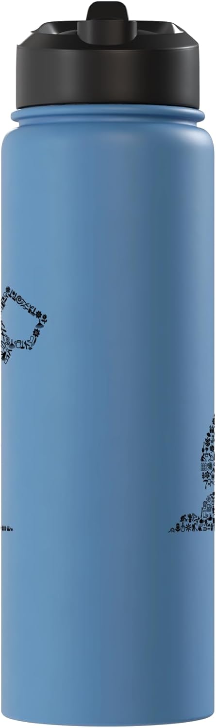 Botella de agua acero inoxidable aislada para jardinería