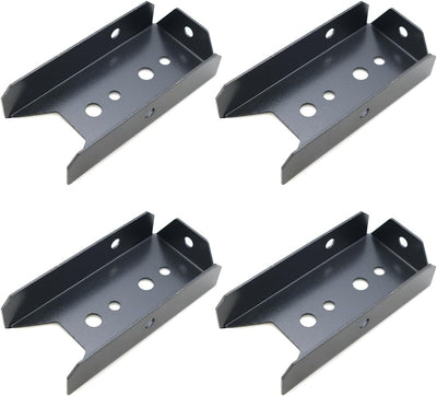 4 Pzas Soportes para Barandilla Hierro Negro