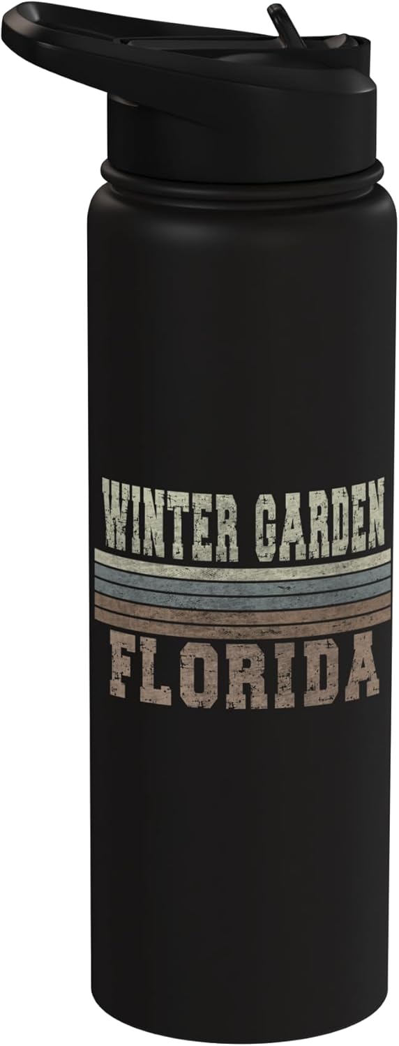 Botella agua acero inox aislada estilo Florida