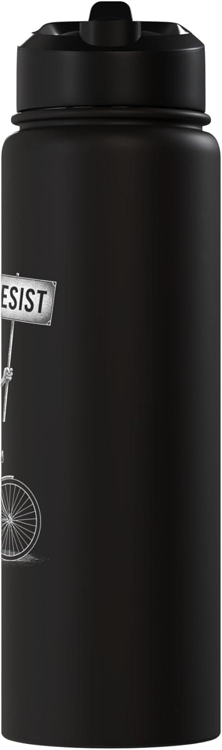 Bottella de agua acero inoxidable resistente retro edgy protesta sutil
