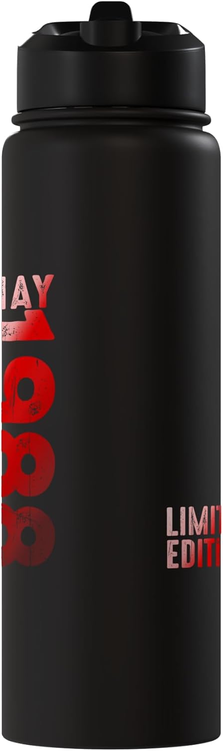 Botella de agua acero inoxidable vintage 1988