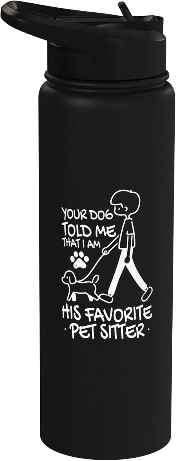 Botella de agua aislada acero inoxidable para cuidador de mascotas