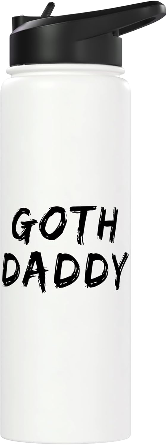 Botella agua acero inox aislada para padre goth