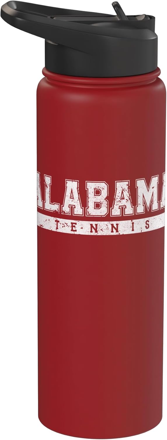 Botella de agua acero inoxidable vintage Alabama Tennis White