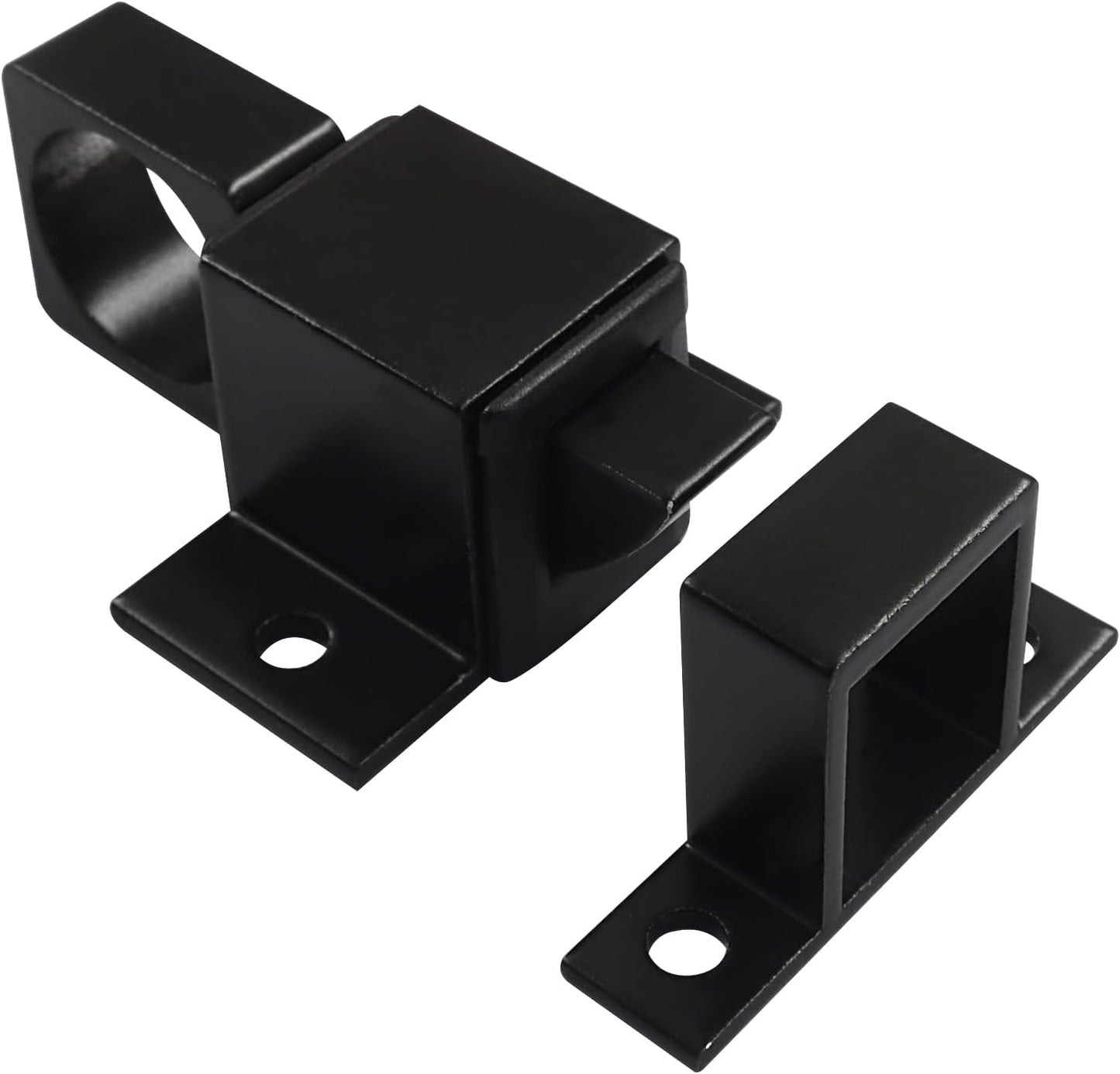 Pack 2 Pestillos Cerradura Automática Aluminio Negro Puerta Ventana