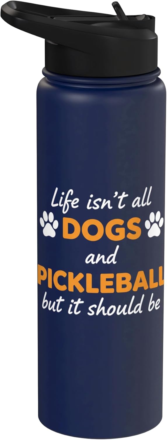 Botella de agua acero inoxidable aislada para perros y pickleball