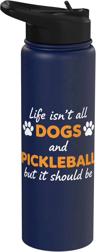 Botella de agua acero inoxidable aislada para perros y pickleball