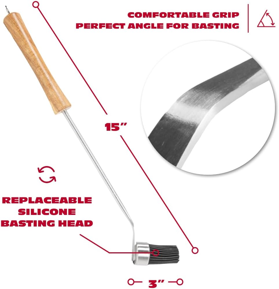 Cepillo silicona para marinar glasear acero inox