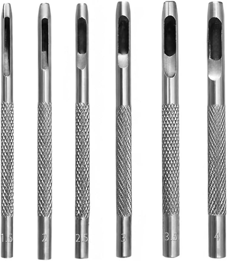 6 Pzas Herramientas Perforar Cuero Metal 0.059-0.157in