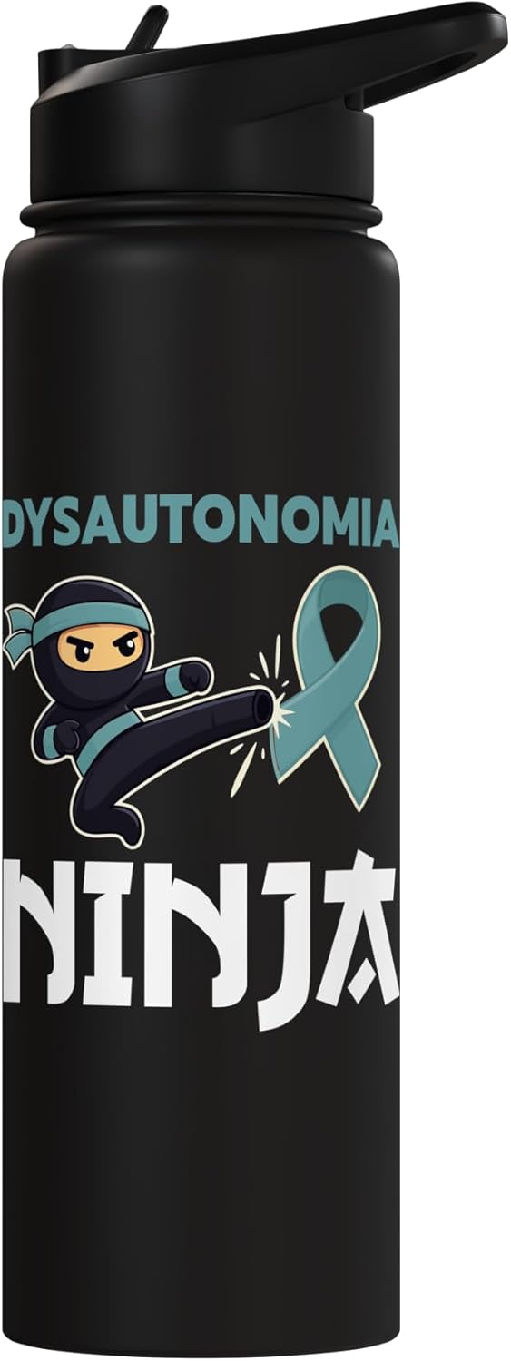Botella de agua acero inoxidable aislada Dysautonomia Warrior